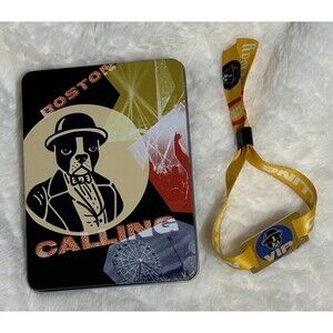 2023 Boston Calling Music Festival VIP bracelet and tin, great pre-owned cond.